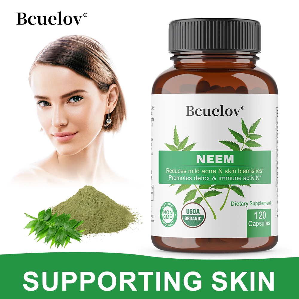 Herbal Supplement - كبسولات أوراق النيم العضوية، مكمل عشبي