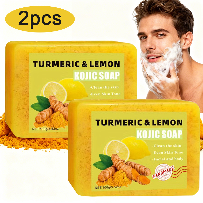 قطعتان من صابون حمض الستريك ال - مراجعة Turmeric وسعره